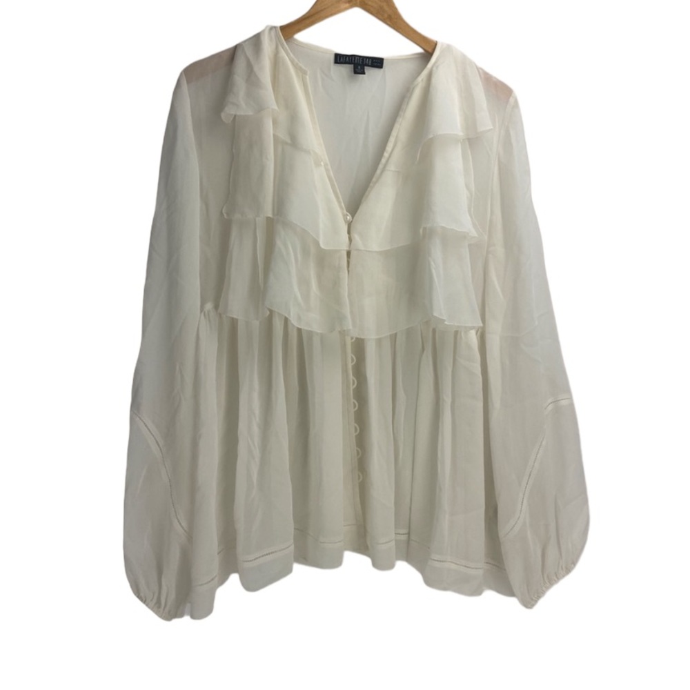 Lafayette 148 Sheer Pheasant Top
